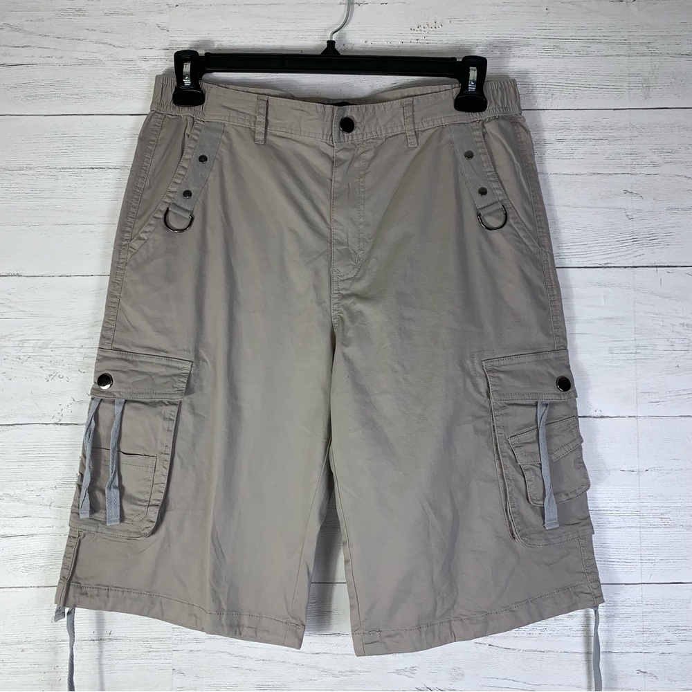 Ochenta khaki cargo shorts mens size 10 pockets